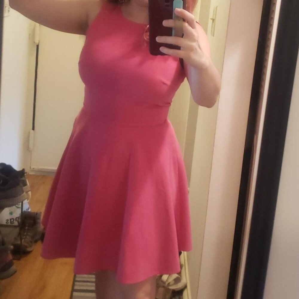 Cece by Cynthia Steffe pink A frame fit and flare skater dress size 6